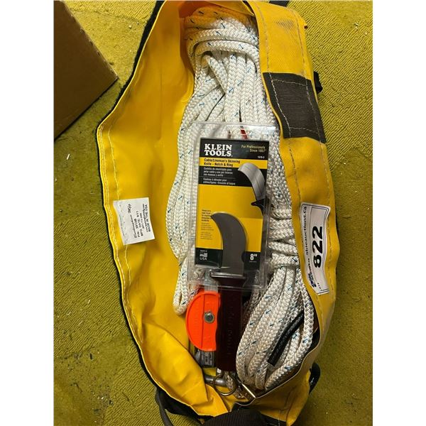 BUCKINGHAM EMERGENCY RESCUE ROPE KIT WITH PULLEYS AND KNIFE. MODEL ...