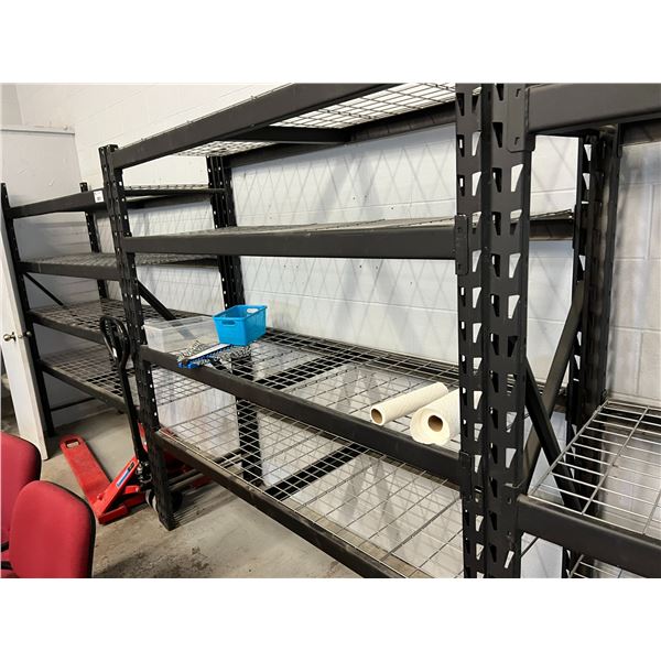 METAL STORAGE RACK 6'X2'X6' HIGH. 4 SHELVES - RACK ONLY ITEMS NOT ...