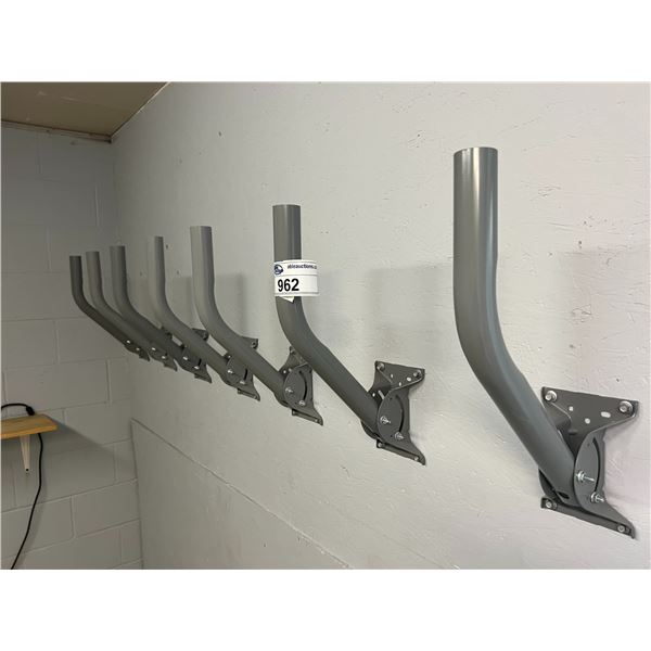 GROUP OF 7 VERY HEAVY DUTY WALL HOOKS.