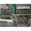 Image 1 : 4 BINS OF ASSORTED SOCKETS.  1/4" & 3/8".  METRIC AND STANDARD. APPROX. 10 RACHETS