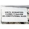 Image 3 : United States Constitutional 90% Silver 25 Cent $100 (400-coins)