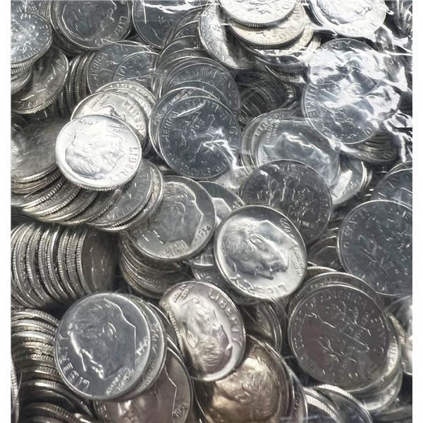 $500 FV Mint Condition Pre-65 90% Roosevelt Silver Dimes