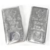 Image 1 : Fleur De Lis Poured .999 Silver Proof 50 ozt Bars (2-bars)