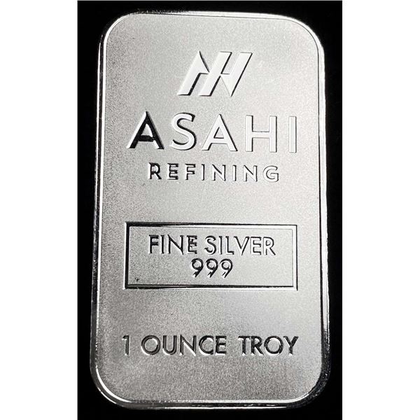 Asahi Refining 1 ozt .999 Silver Bar