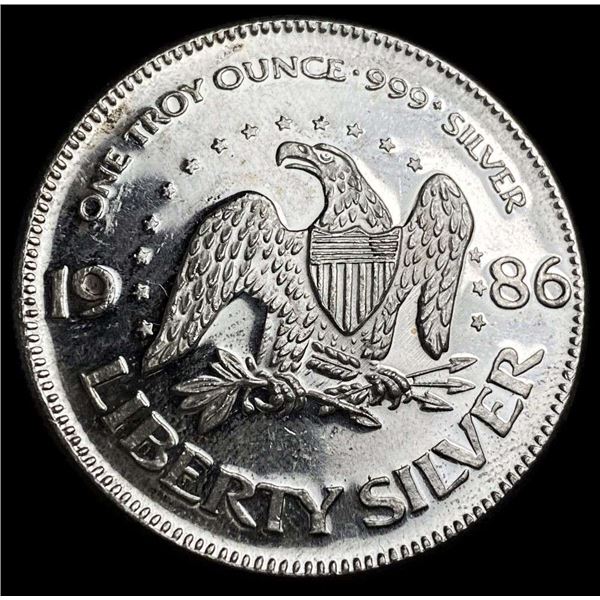 1986 A-Mark "Life Liberty Happiness" Proof 1 ozt .999 Silver
