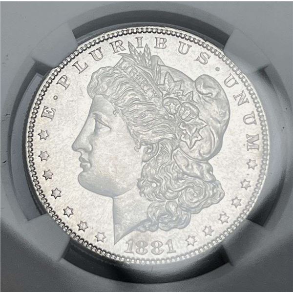 Premium Quality 1881-S Morgan Silver Dollar MS66 NGC