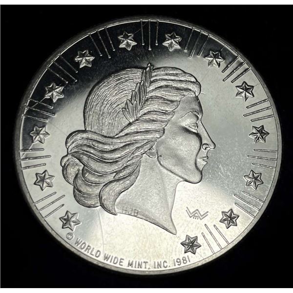 1981 Lady Liberty American Eagle Proof 1 ozt .999 Silver