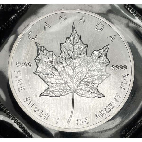 1989 Canada $5 Maple Leaf 1 ozt .9999 Silver