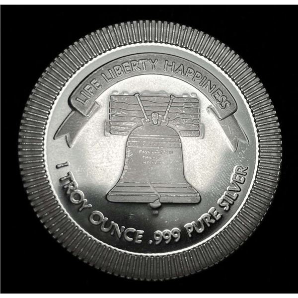 Life Liberty Happiness Proof 1 ozt .999 Silver