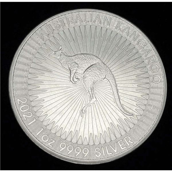 2021 Australia $1 Kangaroo 1 ozt .9999 Silver