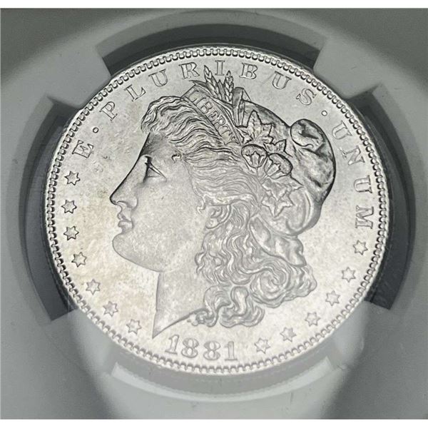 Premium Quality 1881-S Morgan Silver Dollar NGC MS66