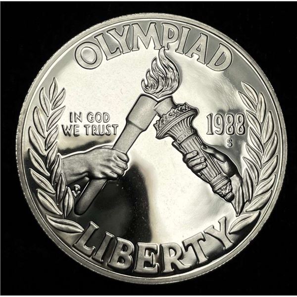 1988-S Olympic Proof Silver Commemorative Dollar