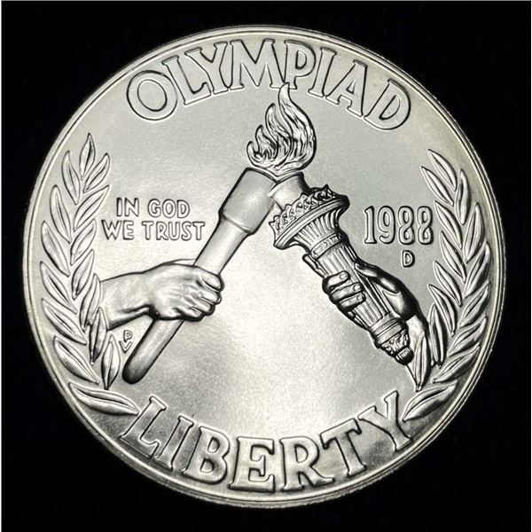 1988-D Olympic Silver Commemorative Dollar