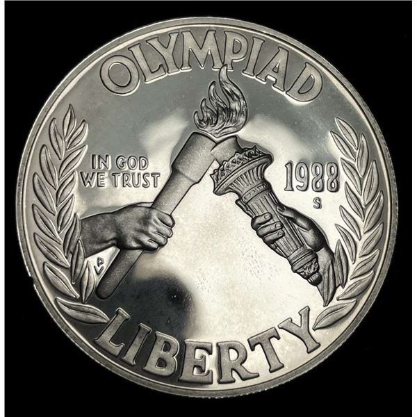 1988-S Olympic Proof Silver Commemorative Dollar