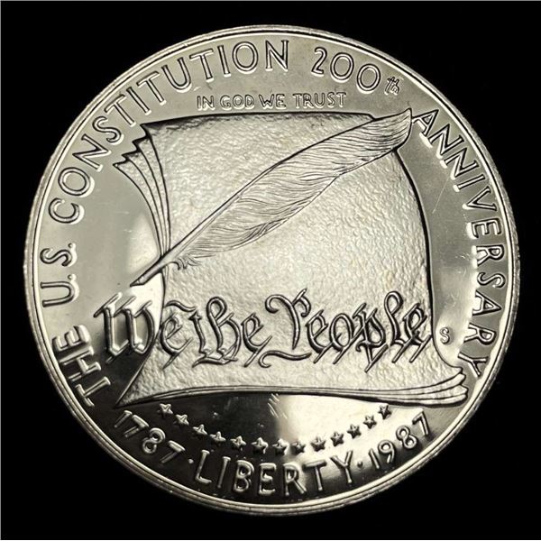 1987-S Constitution Proof Silver Commemorative Dollar