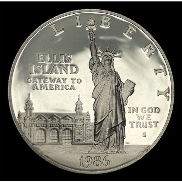 1986-S Statue of Liberty Proof Silver Commemorative Dollar