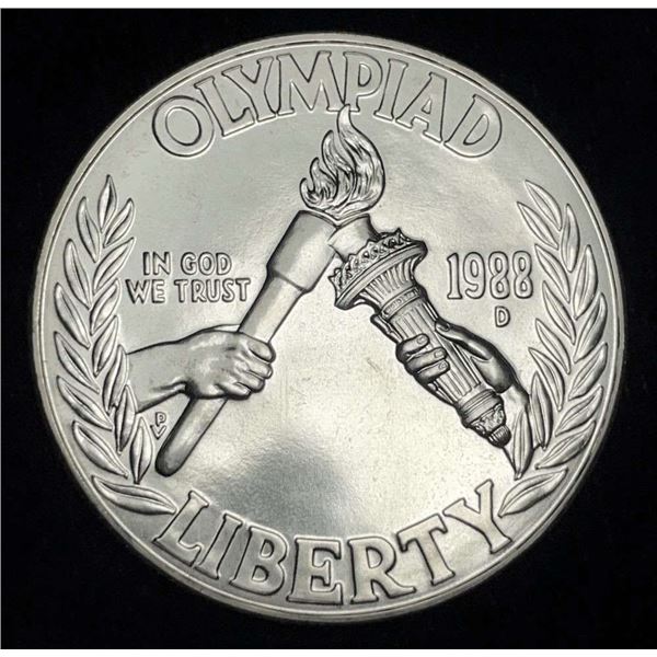 1988-D Olympic Silver Commemorative Dollar