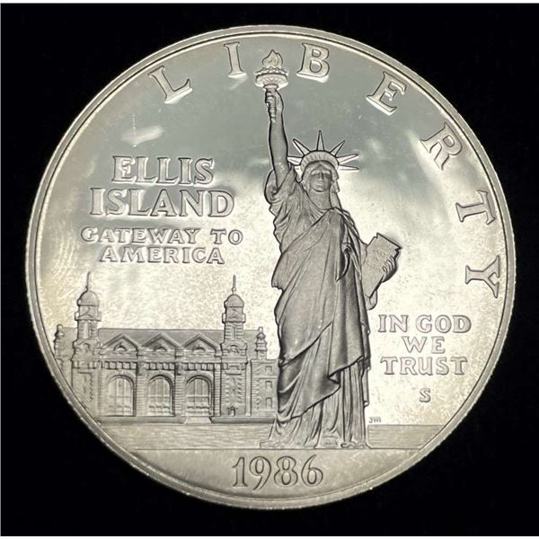 1986-S Statue of Liberty Proof Silver Commemorative Dollar