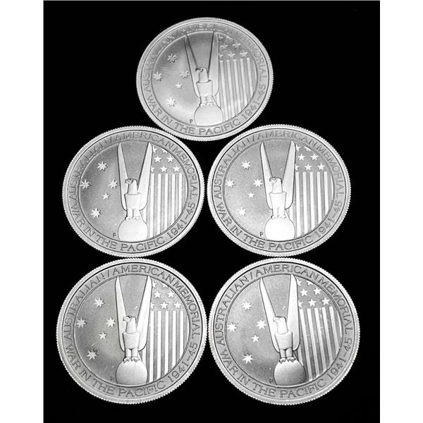 (5) WW2 2013 War In The Pacific 1/2 ozt Commemorative .999 Silver