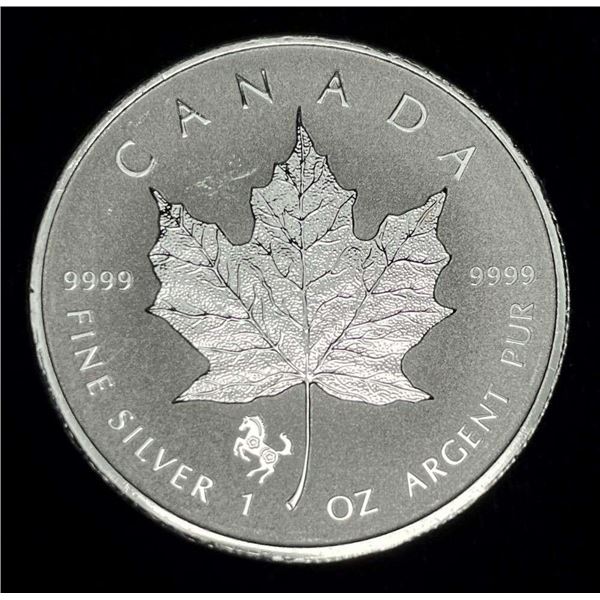 2014 Canada $5 Maple Leaf 1 ozt .9999 Silver Horse Privy