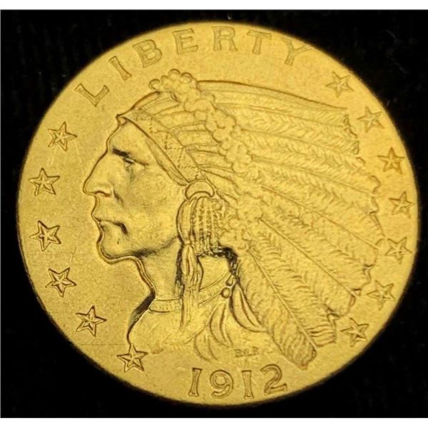 1912 Gold $2.50 Indian Head AU