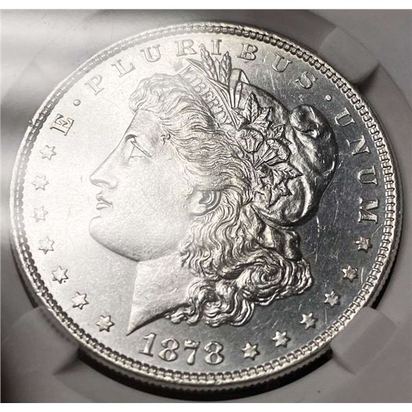 1878 8TF Morgan Silver Dollar MS63 PL