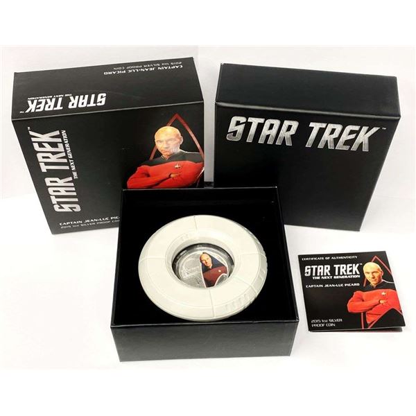 2015 Star Trek Captain Jean-Luc Picard Proof 1 ozt .999 Silver