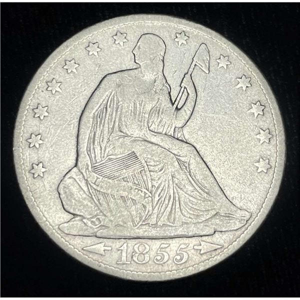 1855-O Seated Liberty Silver Half Dollar Fine