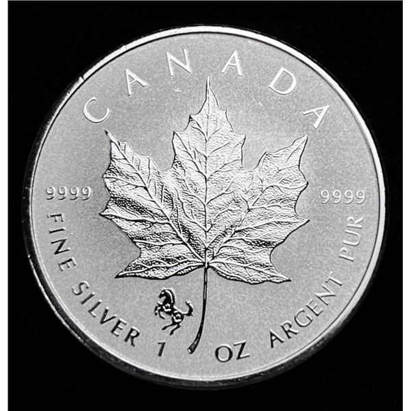 2014 Canada $5 Maple Leaf Reverse Proof 1 ozt .9999 Silver Horse Privy
