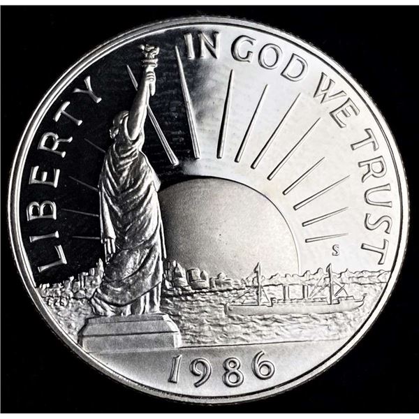 1986-S U.S. Statue Of Liberty Proof Silver Half Dollar
