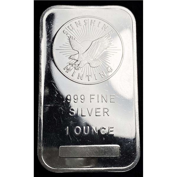 Sunshine Minting 1 ozt .999 Silver Bar
