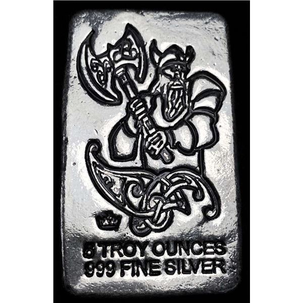 Monarch Viking Battle Axe 5 ozt .999 Silver Bar