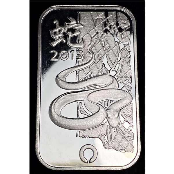 2013 Year Of The Snake Rand Refinery 1 ozt .999 Silver