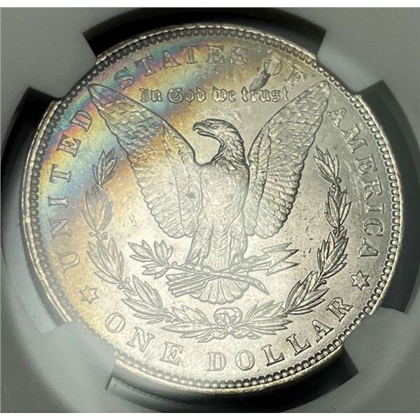 Monster Rainbow 1886 Morgan Silver Dollar NGC MS63