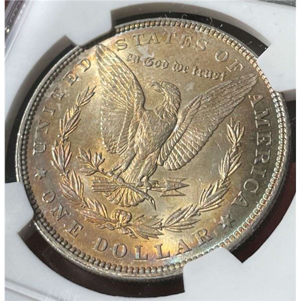 Monster Rainbow 1896 Morgan Silver Dollar NGC MS63
