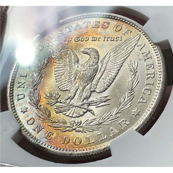 Monster Rainbow 1896 Morgan Silver Dollar NGC MS63