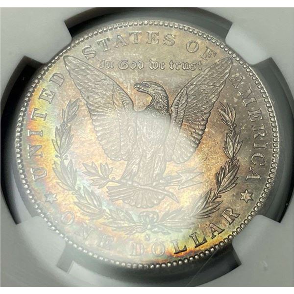 Monster Rainbow 1881-S Morgan Silver Dollar NGC MS63