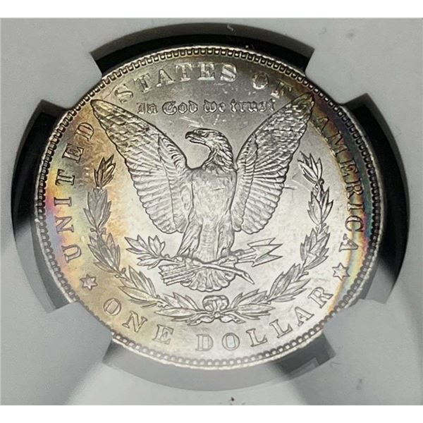 Monster Rainbow 1886 Morgan Silver Dollar NGC MS63