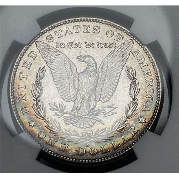 Monster Rainbow 1881-S Morgan Silver Dollar NGC MS63