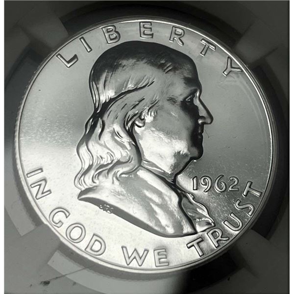 1962 Franklin Silver Half Dollar NGC PF68