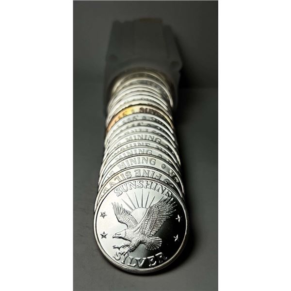 Roll (20-coins) Vintage Sunshine Mining Proof 1 ozt .999 Silver