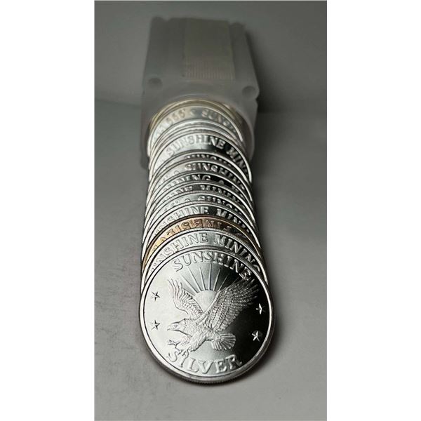 Roll (20-coins) Vintage Sunshine Mining Proof 1 ozt .999 Silver