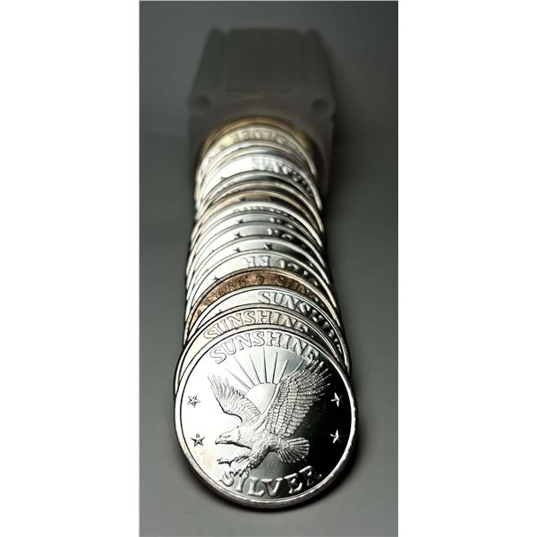 Roll (20-coins) Vintage Sunshine Mining Proof 1 ozt .999 Silver
