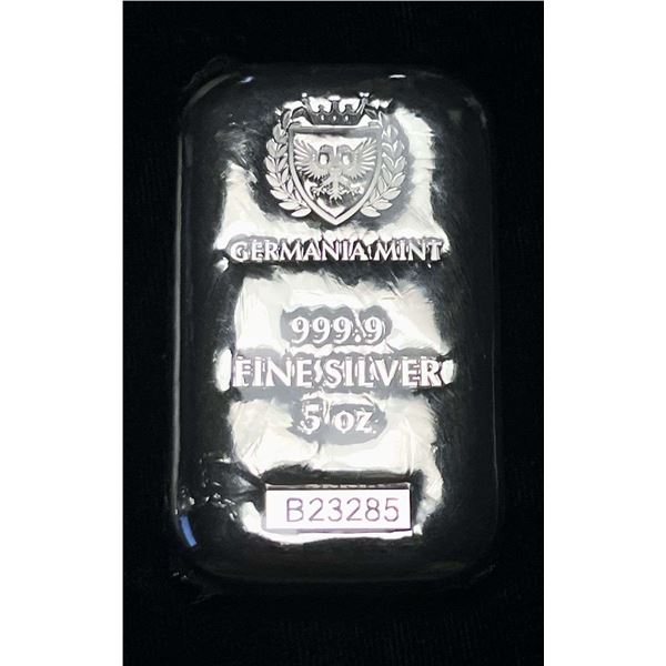 Germania Mint 5 ozt .9999 Silver Bar