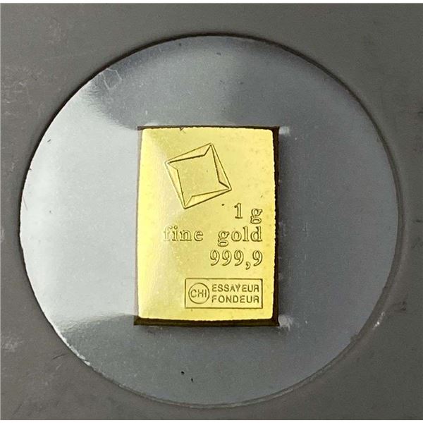 1 Gram .9999 Gold Bar