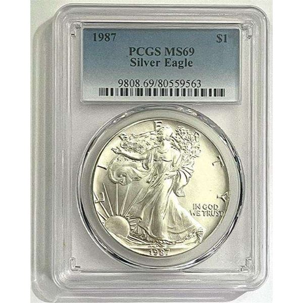 1987 American Silver Eagle PCGS MS69