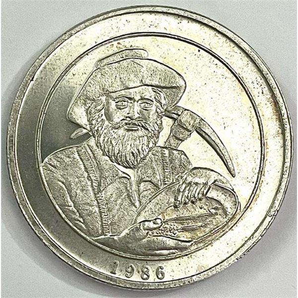 1986 "Prospector" California Coin & Precious Metals 1 ozt .999 Silver