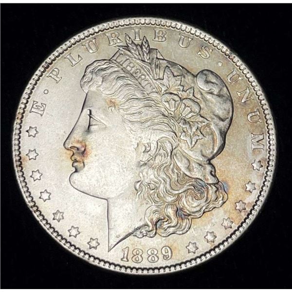 Nice Toning 1889 Morgan Silver Dollar MS64
