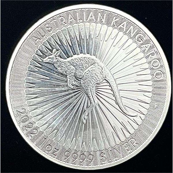 2022 Australian Kangaroo 1 ozt .9999 Silver Dollar