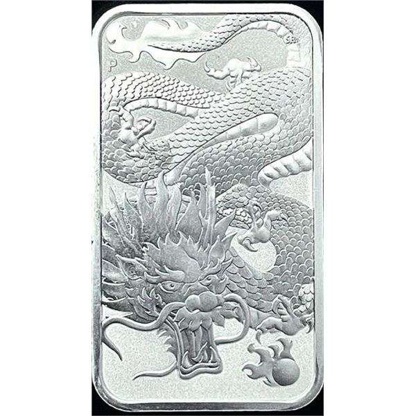 2022 Australia Dragon 1 ozt .9999 Silver Bar $1